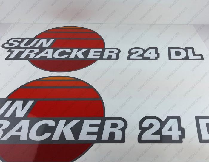 Sun Tracker 24 DL Pontoon Boat Logo Decal Set of 2 x 31"